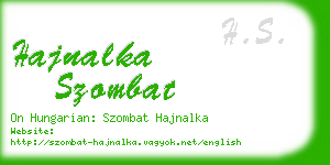 hajnalka szombat business card